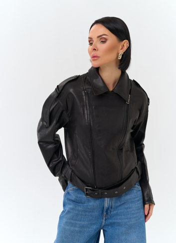 Женская куртка косуха из натуральной кожи