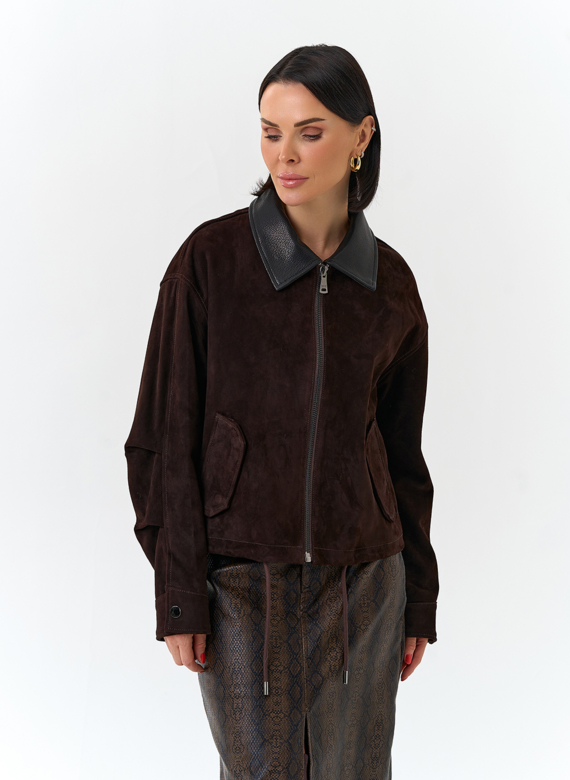 Женская куртка из натуральной замши