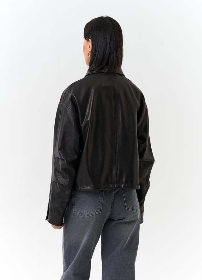 фото Женская куртка из натуральной кожи модель № 32533