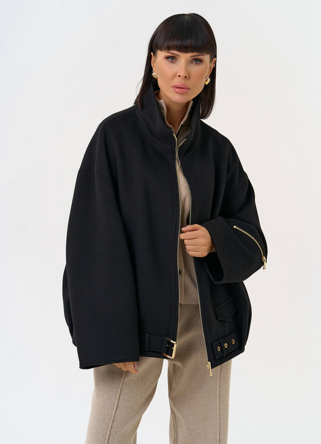 Женское пальто бомбер с воротником стойкой модель № 31554 универмаг малина