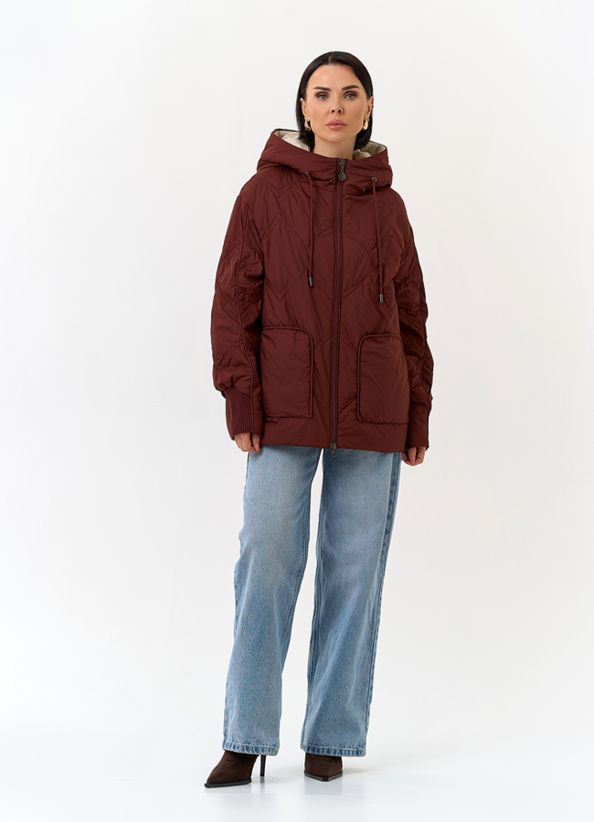 Женская куртка с капюшоном модель № 32567 в рассрочку