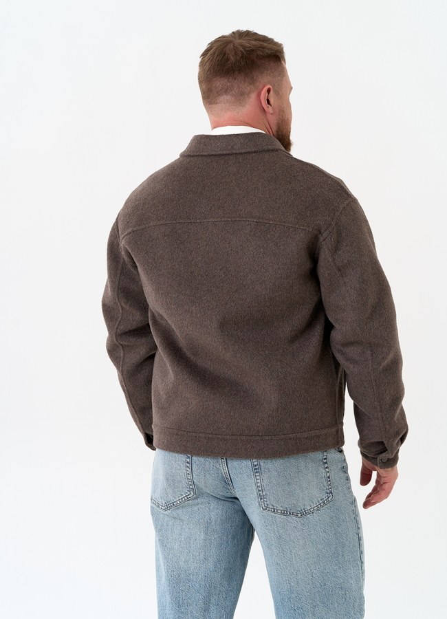 фото Мужское укороченное пальто модель № 32860