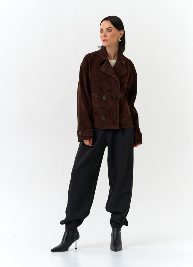 Женская куртка из натуральной замши модель № 32525 в рассрочку