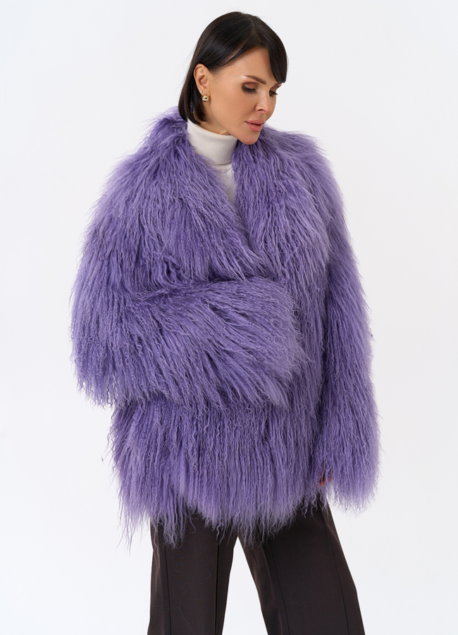 Шуба из ламы модель № 31831 универмаг малина