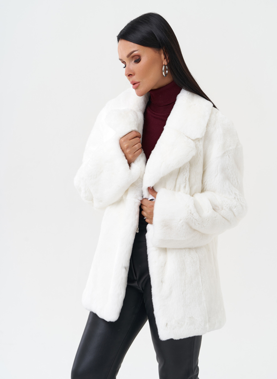 Шуба из меха кролика