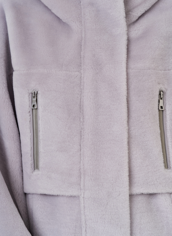 Полупальто женское с капюшоном