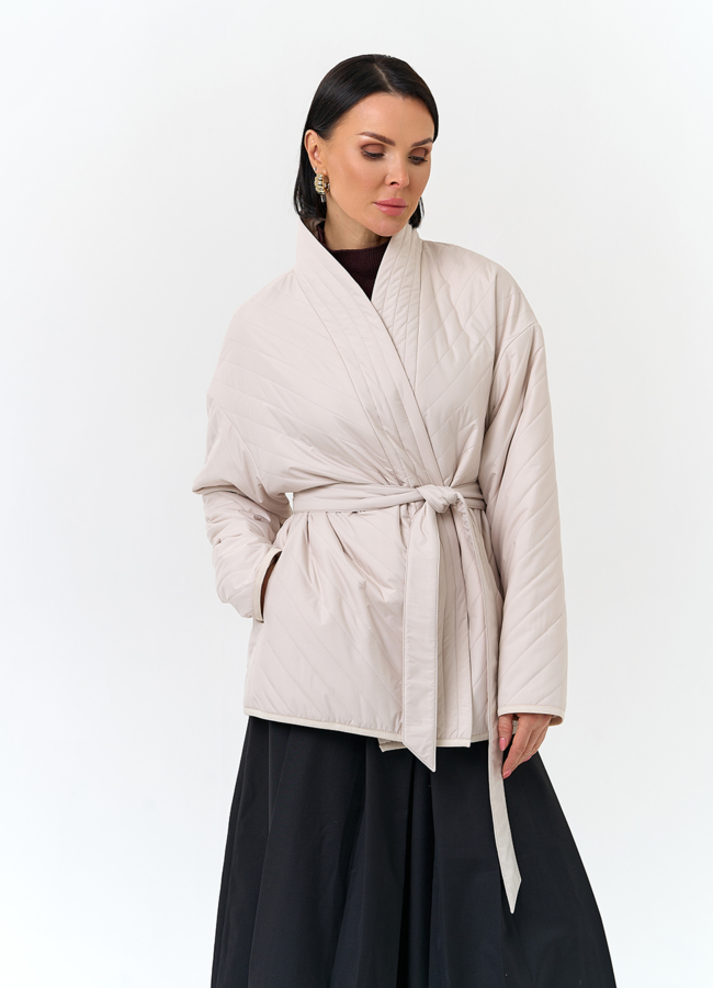 Женская куртка кимоно с поясом модель № 32802 универмаг малина