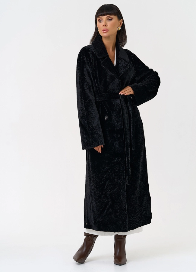Женская двухсторонняя дубленка с английским воротником модель № 31625 универмаг малина