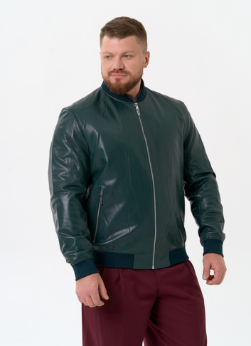 Мужская куртка бомбер из натуральной кожи