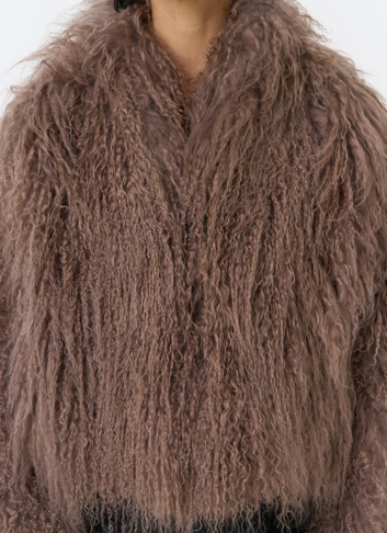 Короткая шуба из ламы