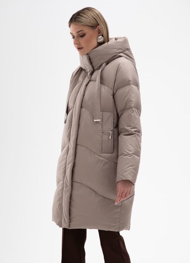 фото Женский пуховик  капюшоном модель № 31127