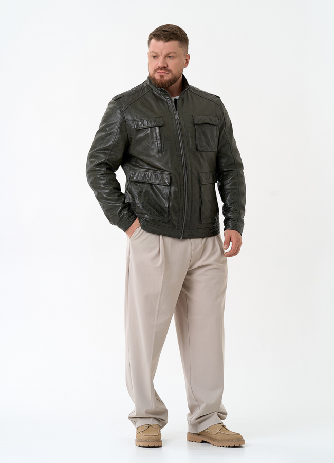 Мужская куртка из натуральной кожи модель № 32547 в кредит