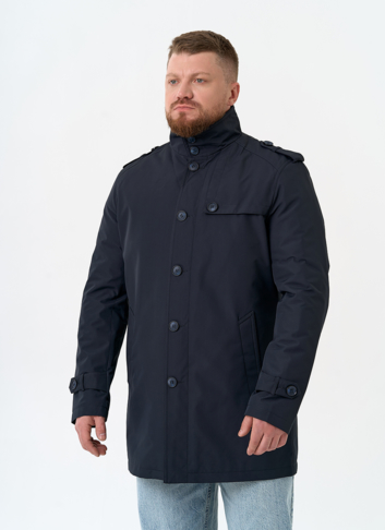 Мужское полупальто синего цвета