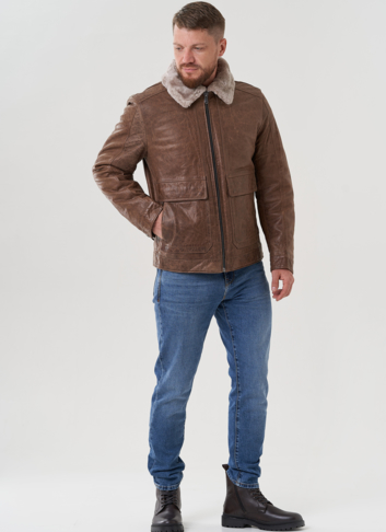 Куртка мужская из натуральной кожи 