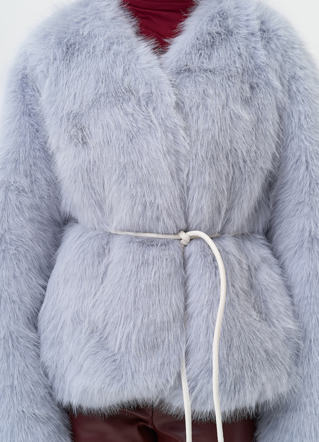 Короткая женская шуба из эко меха модель № 31258 в кредит