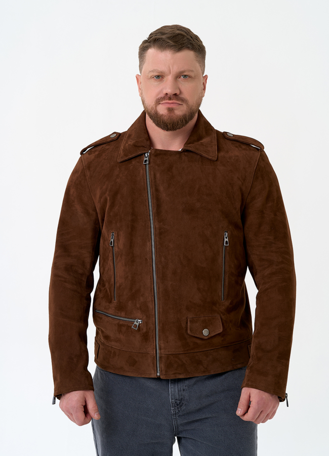 Мужская куртка из натуральной замши модель № 32742 универмаг малина