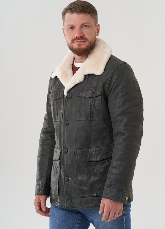 фото Куртка мужская из натуральной кожи  модель № 82314