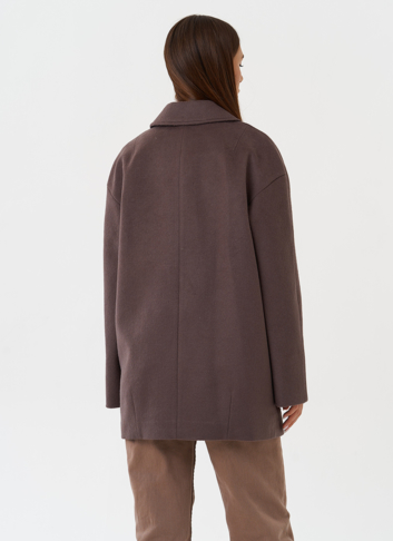 Укороченное двубортное пальто